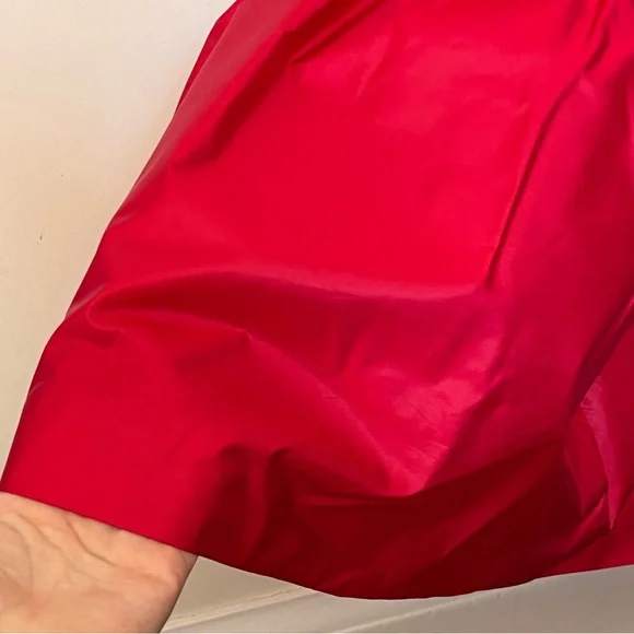 Rare Moschino 2008 Runway Silk Red Maxi Dress Puffball Bubble Hem Womens Size 8 - Picture 9 of 17